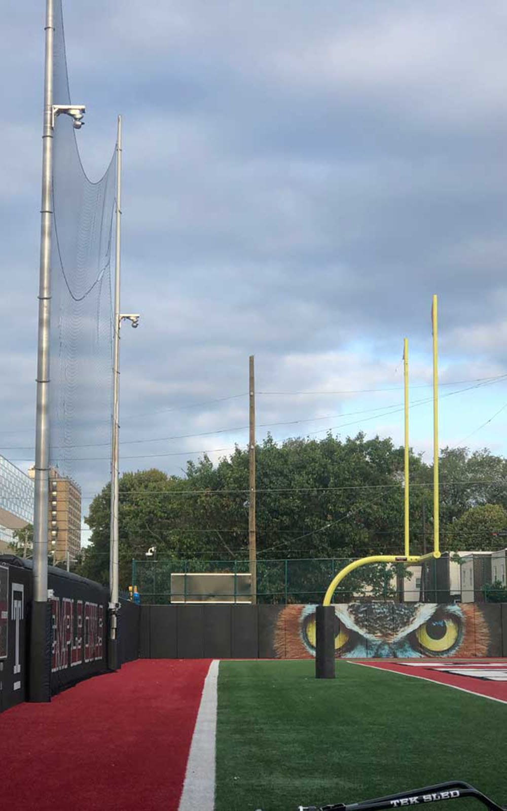 Fixed remote camera installed at Temple practice field.