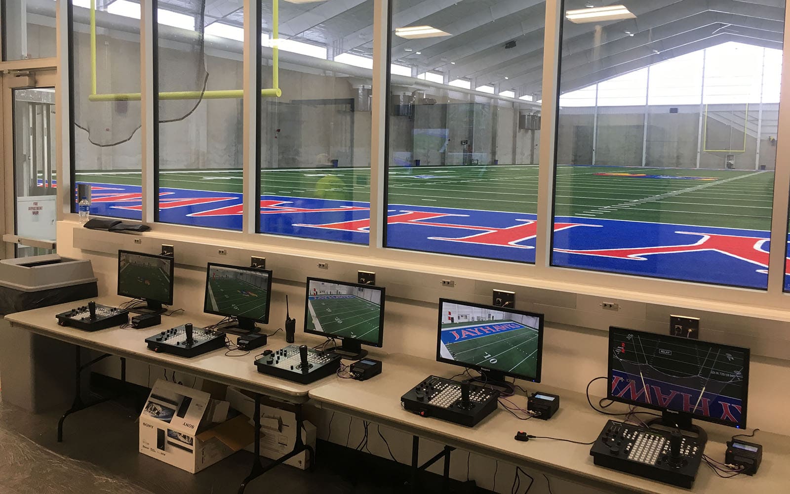 SmartField by 8K Solutions Command Center at Kansas Football indoor practice facility.