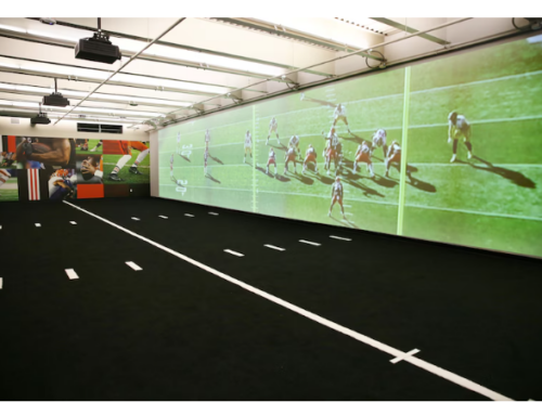 8K Solutions Walk Through Wall in Cleveland Browns New Weight Room