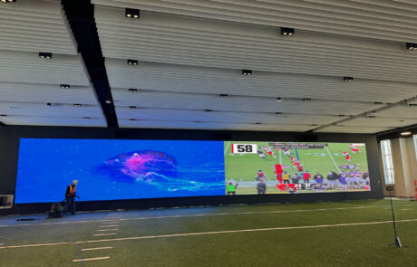 Texas A&M Walk Through Wall during installation.